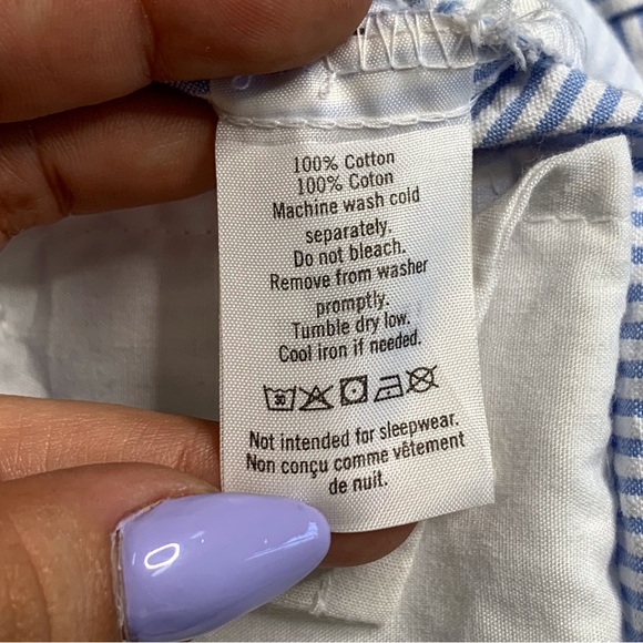 Janie and Jack Boy’s Blue/White Seersucker Striped Straight Leg Jeans Size 10 Y - Picture 8 of 8